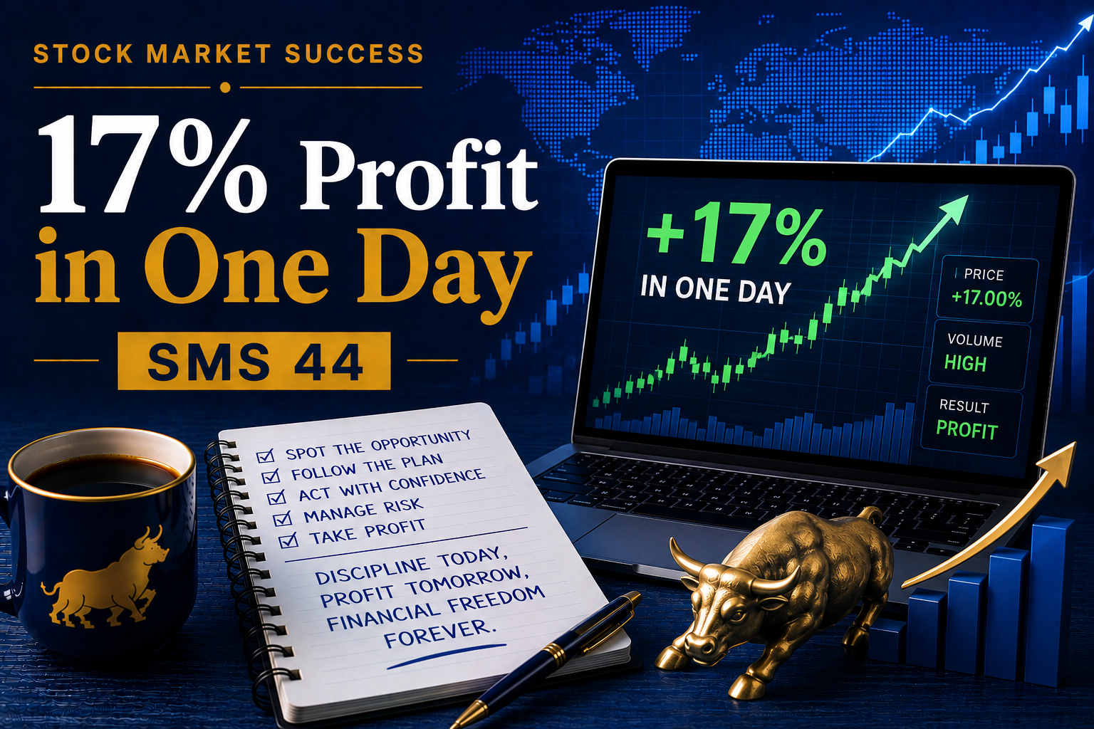 17% Profit in One Day – SMS 44