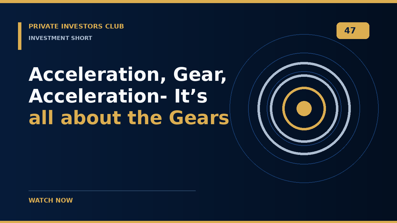Acceleration, Gear, Acceleration- It’s all about the Gears