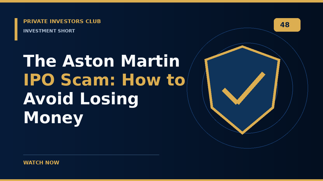 The Aston Martin IPO Scam: How to Avoid Losing Money