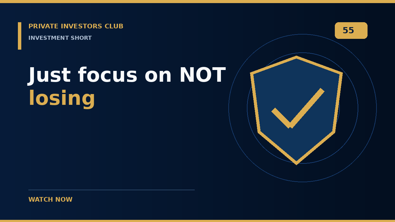 Just focus on NOT losing