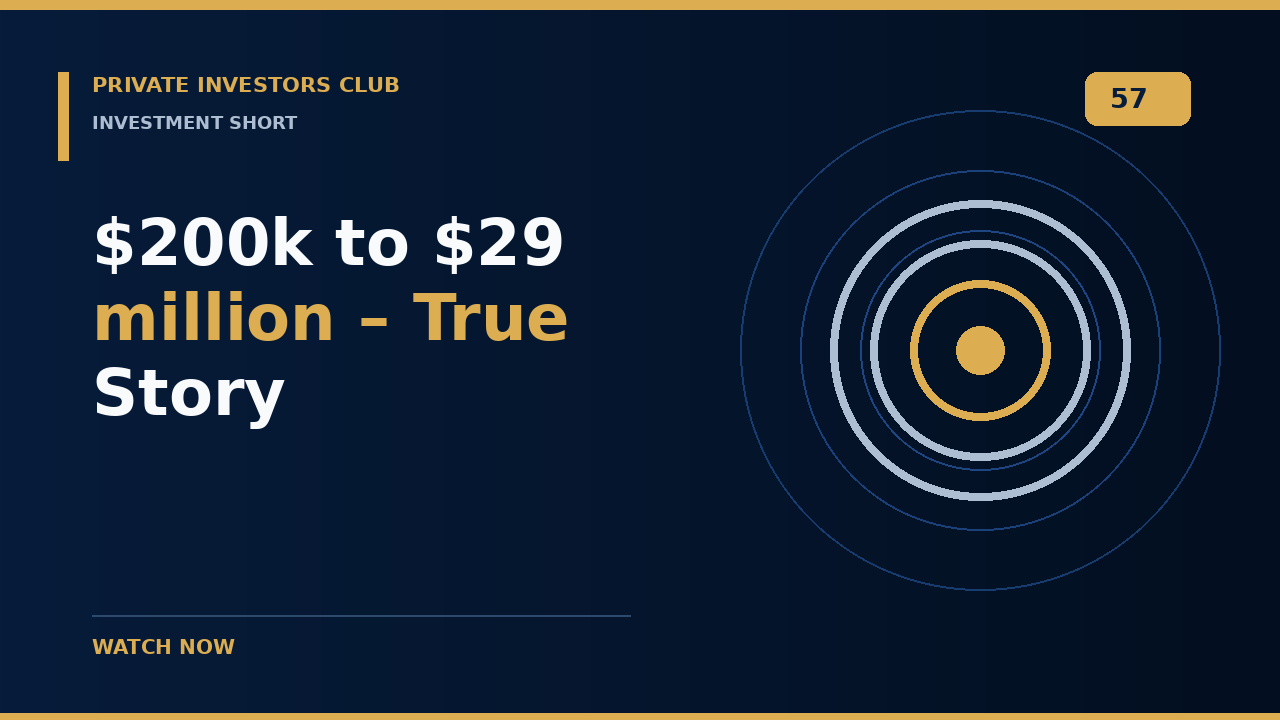 $200k to $29 million – True Story