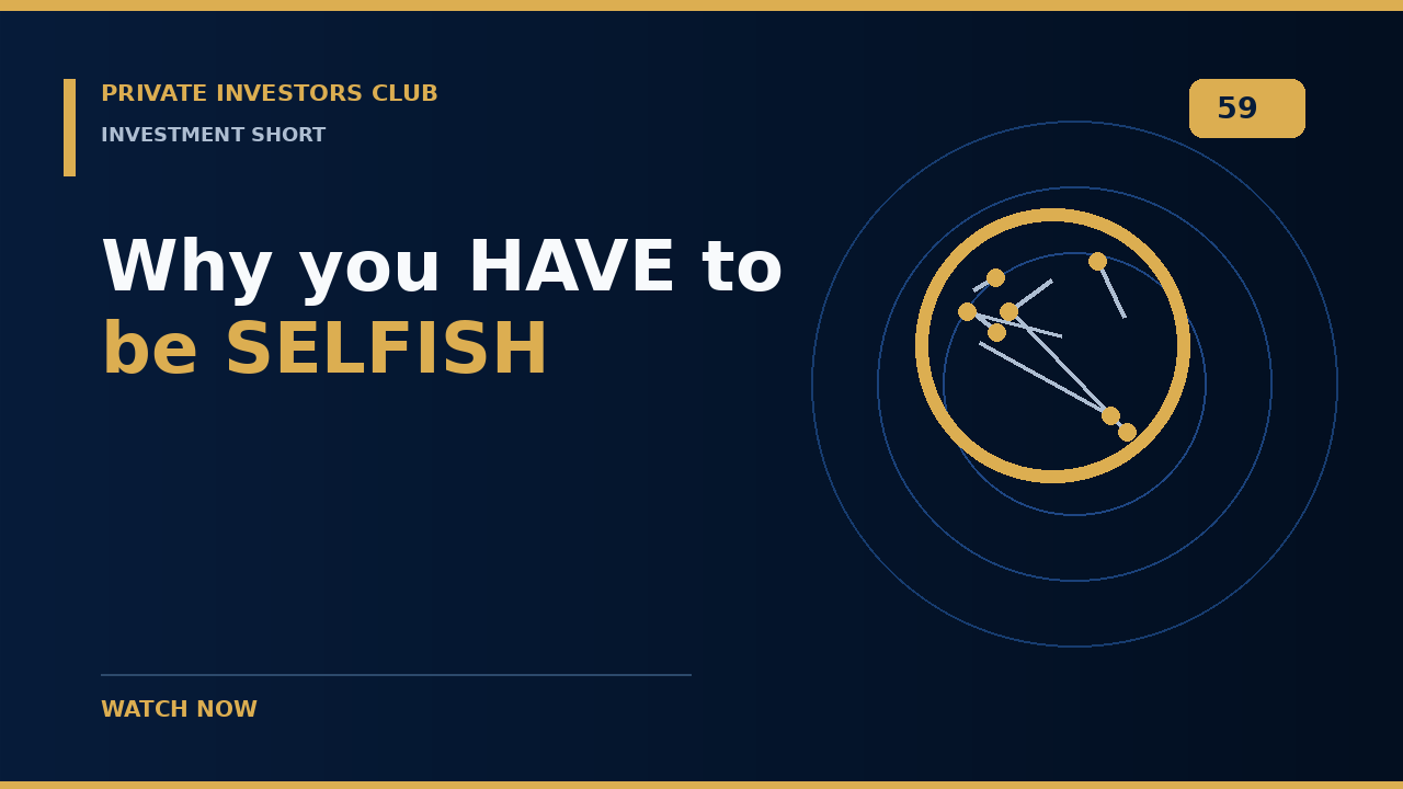 Why you HAVE to be SELFISH