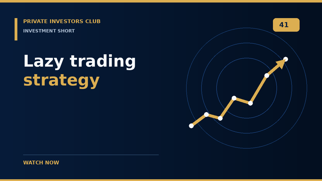 Lazy trading strategy