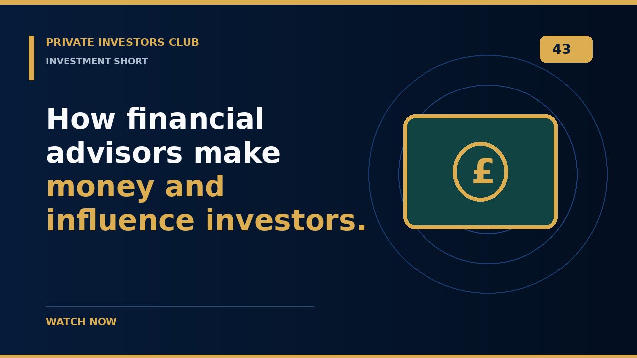 How financial advisors make money and influence investors.