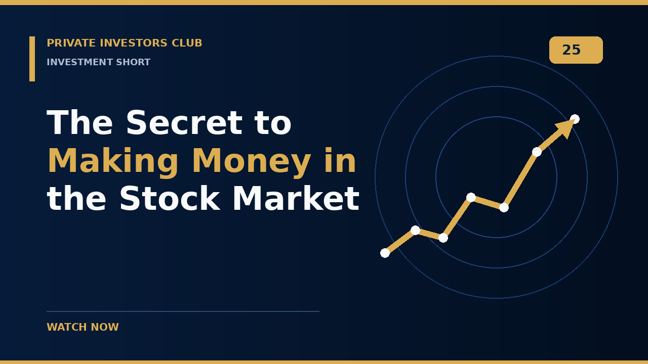 The Secret to Making Money in the Stock Market