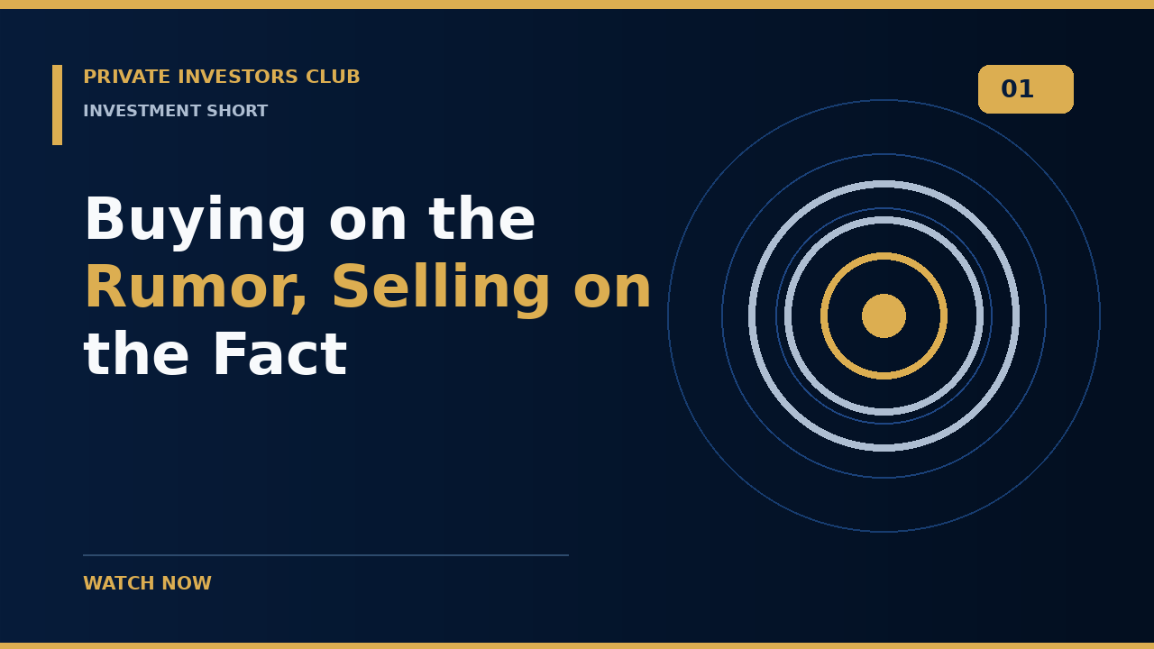 Buying on the Rumor, Selling on the Fact